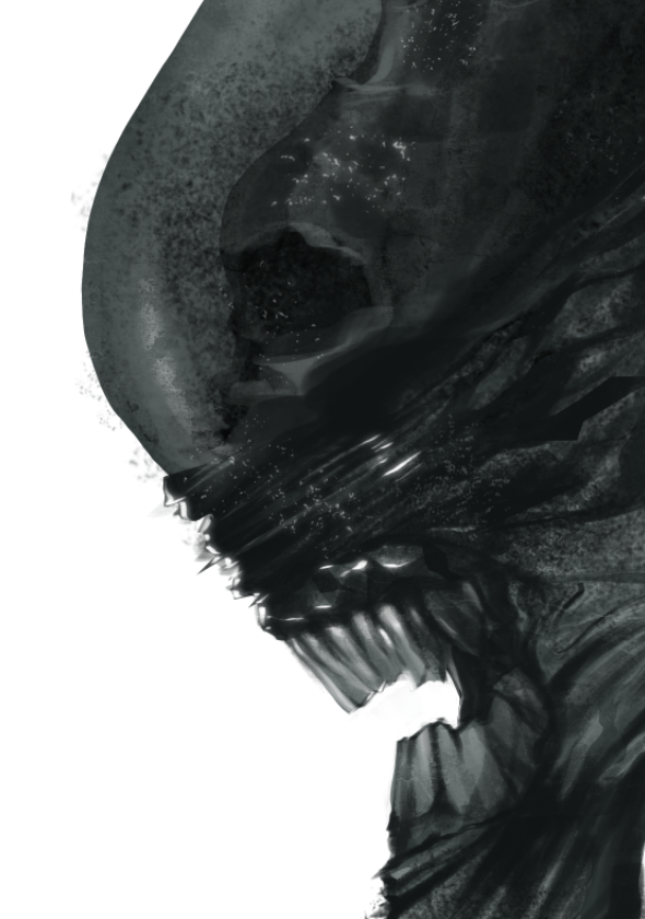 alien predator Giger digital Illustrator photoshop sketch game Character design artwork print poster art stan winston