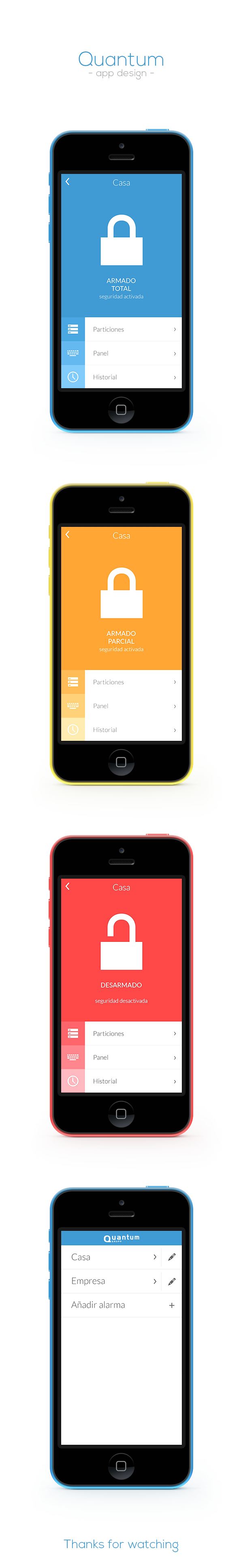 app design Interface security color