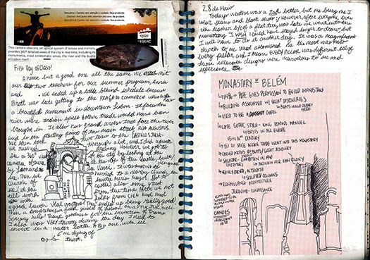 study abroad Lisbon Portugal visual journalism sketchbook