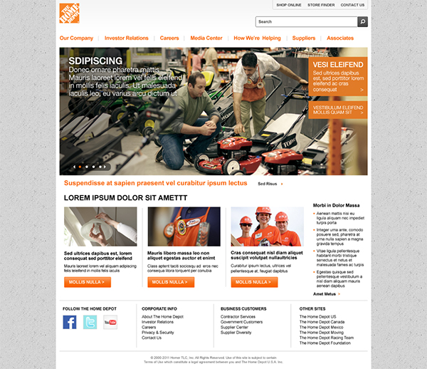Home Depot Corporate Site on Behance