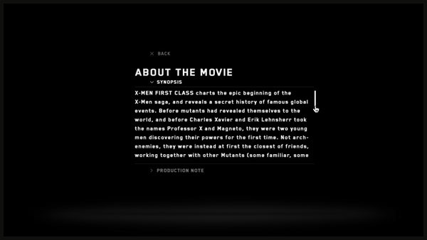 Web interactive movie x-men