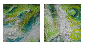 water sea mud flats Coast blue Greens grey textures oil pastels unique u abstract
