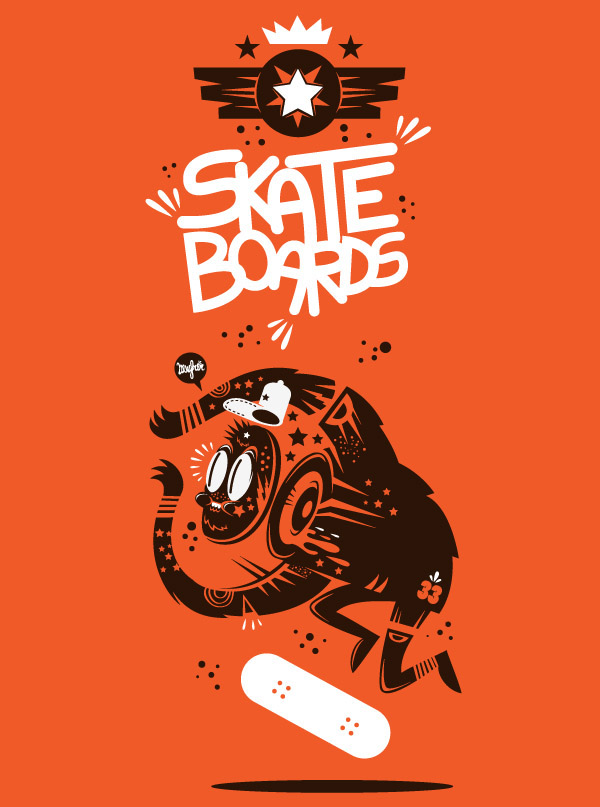 newfren skateboards skate monster senior no head