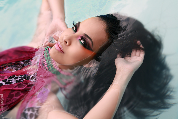 makeup  beauty water model asian filipina