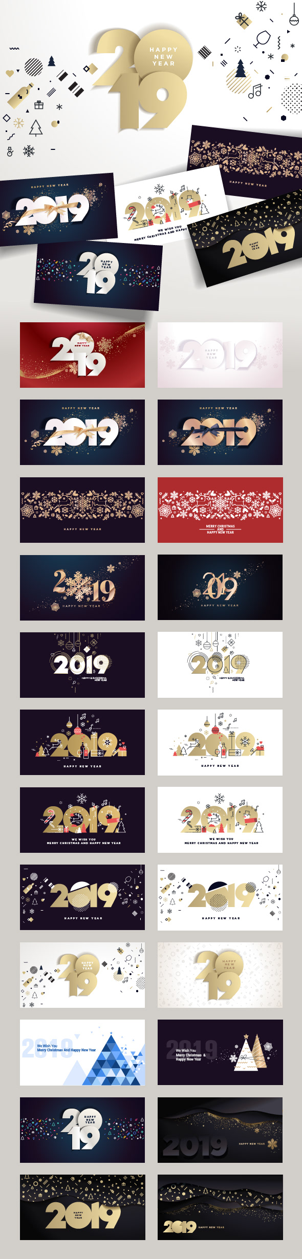 new year Christmas greeting card Holiday banner background Web Event business template