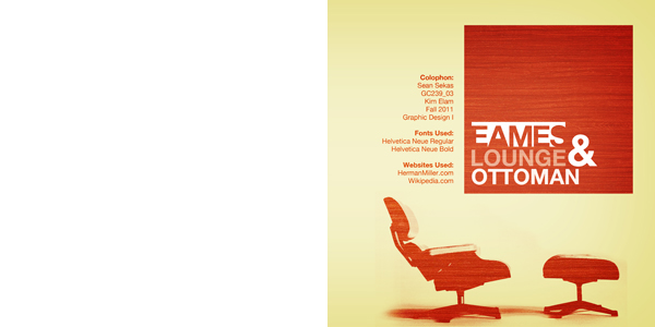 modern  chair Booklet EAMES lounge ottoman