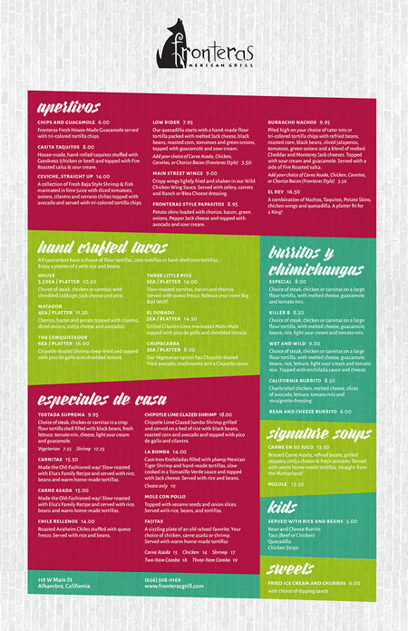 Mexican Mexican Food mexican restaurant menu menu design Mexican Menu Nightlife bright colors bright menu mexican colors Mexican Typography Mexican type brush script