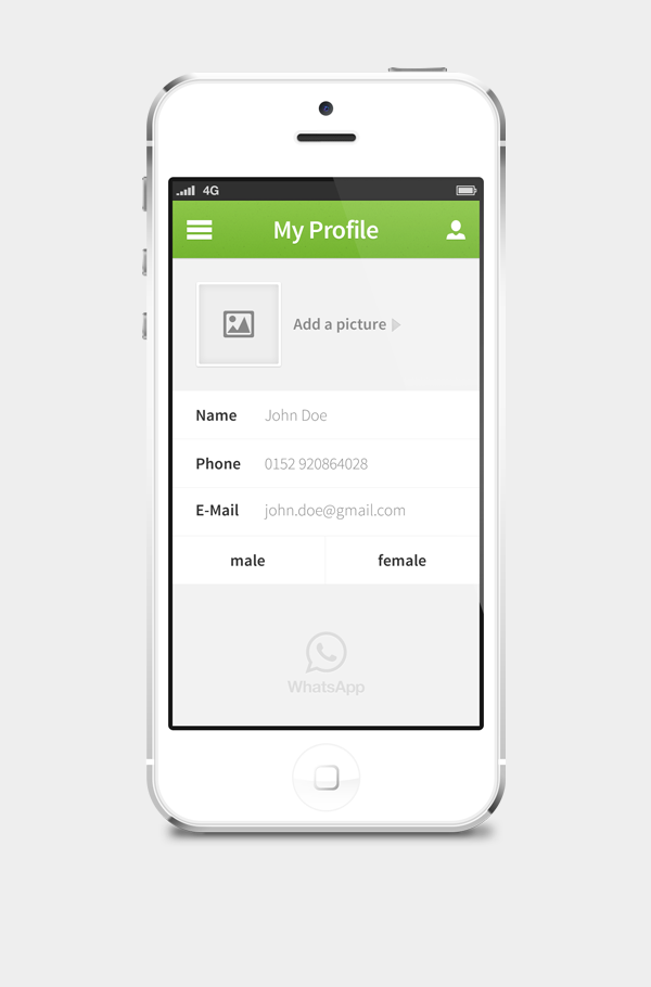 WhatsApp redesign concept green simple clean julian kraske UI ux user interface facelift iphone ios