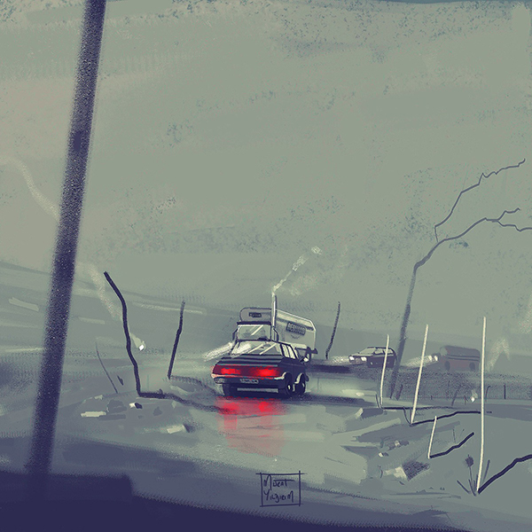 car gamedesign conceptart way paint draw