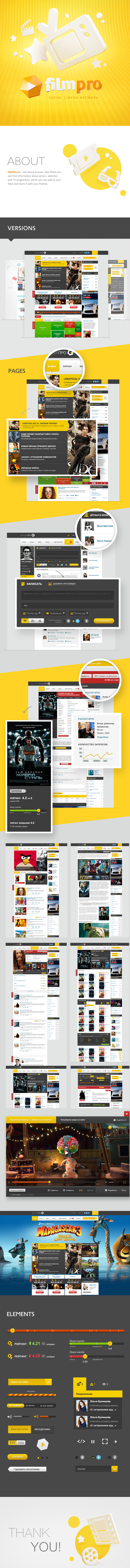 Web  interface site cinema portal social network News Portal russian Cinema Movies films tv