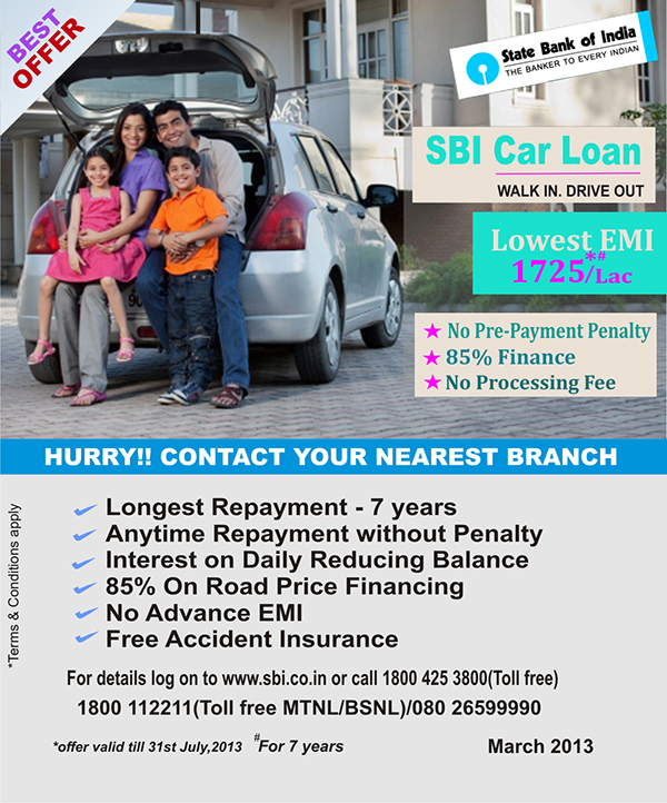 SBI car loan ads on Behance