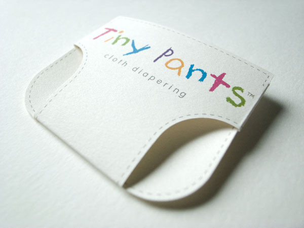 Tiny Pants diapers colorful baby namecard