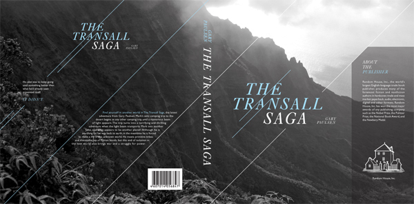 university of kansas KU the transall saga book cover book jacket book redesign tribal post-apoctolyptic Gary Paulsen survival book redesign adapt Adaptation