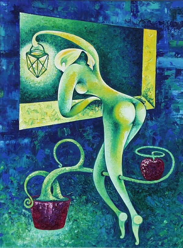 women Iran Oils surrealism art history Censorship subversive visual language oil on canvas