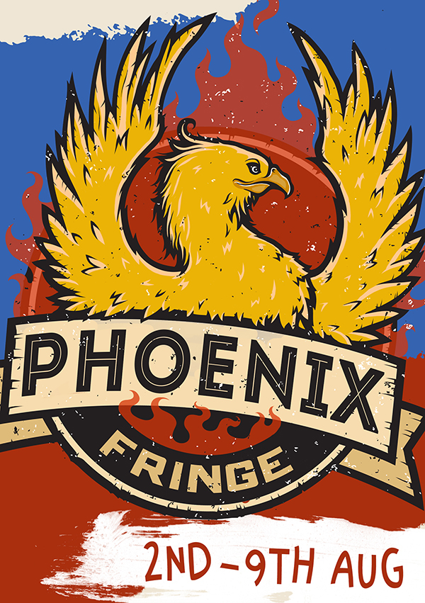 Phoenix Fringe comedy  London t-shirt tshirt fold-out Listings leaflet