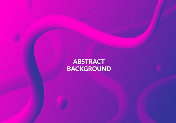 Free vector colorful fluid 3d shapes background