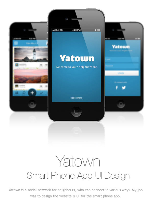 Yatown UI design app iphone ux