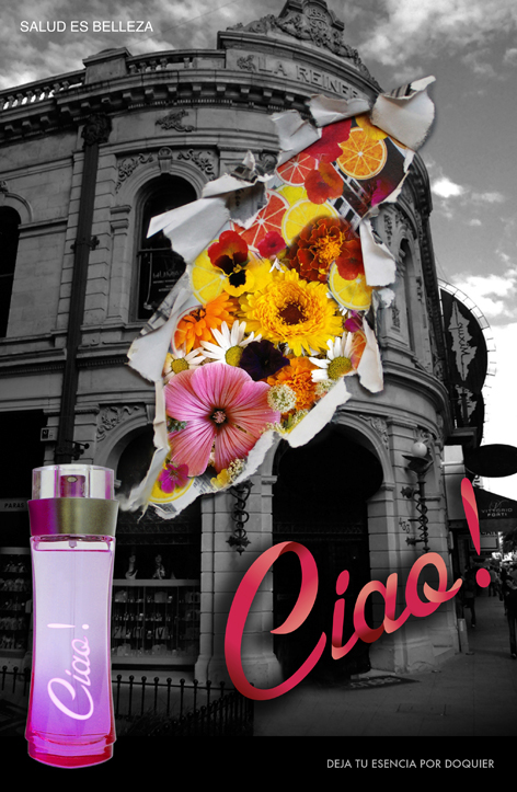perfume fragance color Flowers paper woman Lady ciao! daniela castillon add city Fotografia monterrey rolando angulo