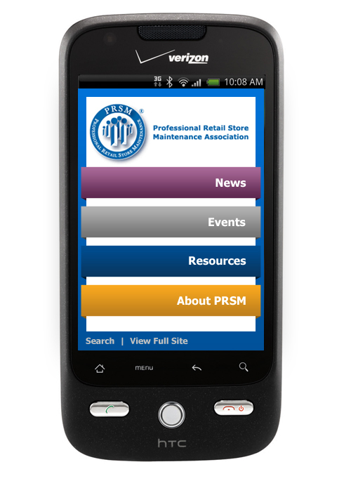 mobile iPad app retail management Association blue Website