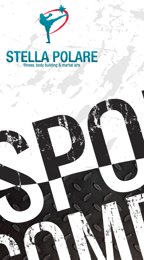 Stella polare gym Turin Italy giovanni pregnolato graphic poster ADV flyer Totem Promotional Silat Boxe