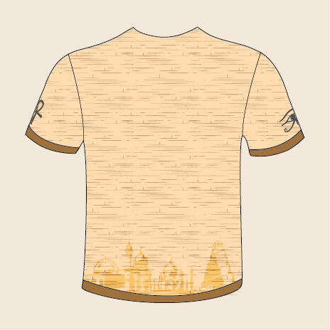 design Ancient egypt pharoah t-shirt brown yellow