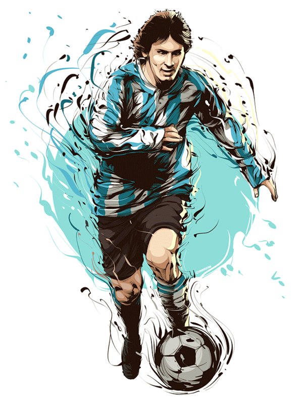 magazine personal artwork portraits football soccer vector