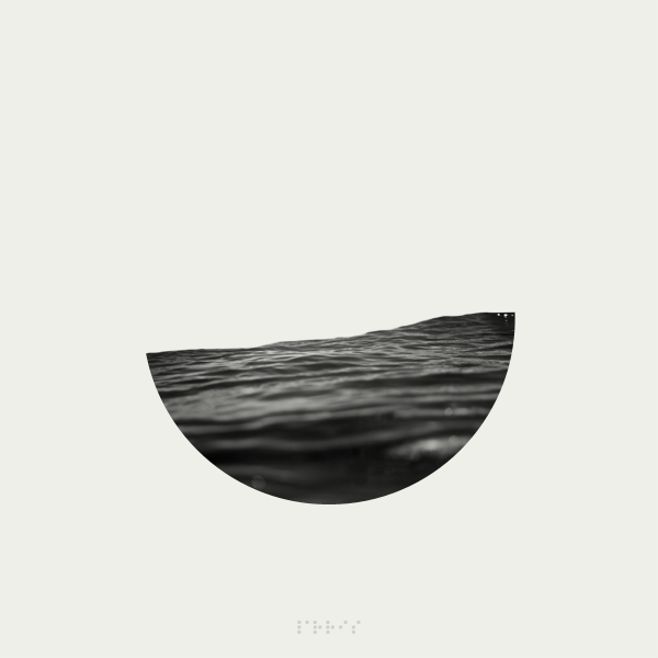 wave minimal dark black White water Ocean free circle mask Nature poster print series