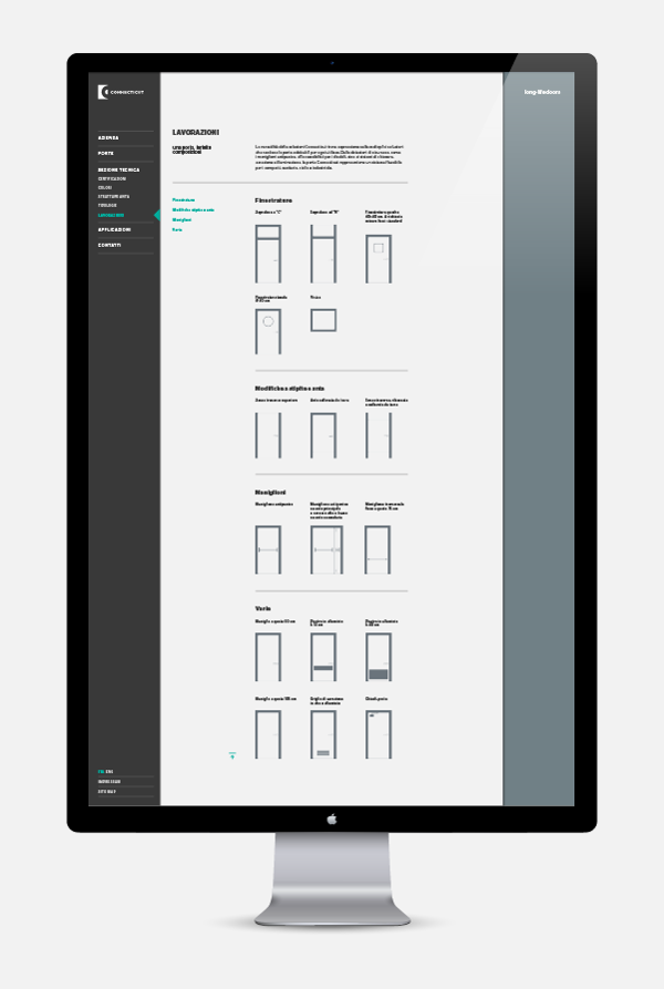 Connecticut gualandris matteo gualandris FM design Doors graphic Catalogue corporate identity Italy Brancato print paper