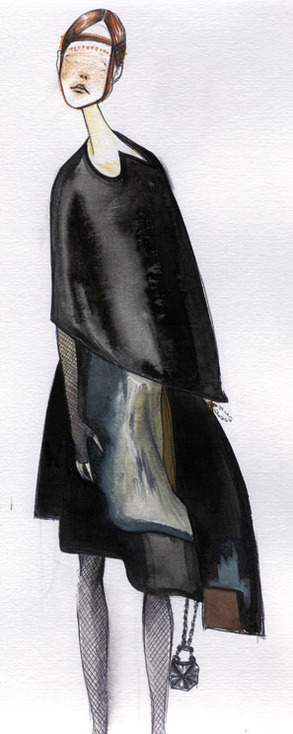 FASHION PROJECT watercolors drawings barbara monacelli style
