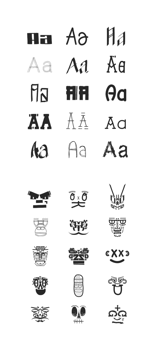 font fonts Free font face face to face typo types Character characters Display