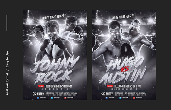Boxing Player - Flyer Template