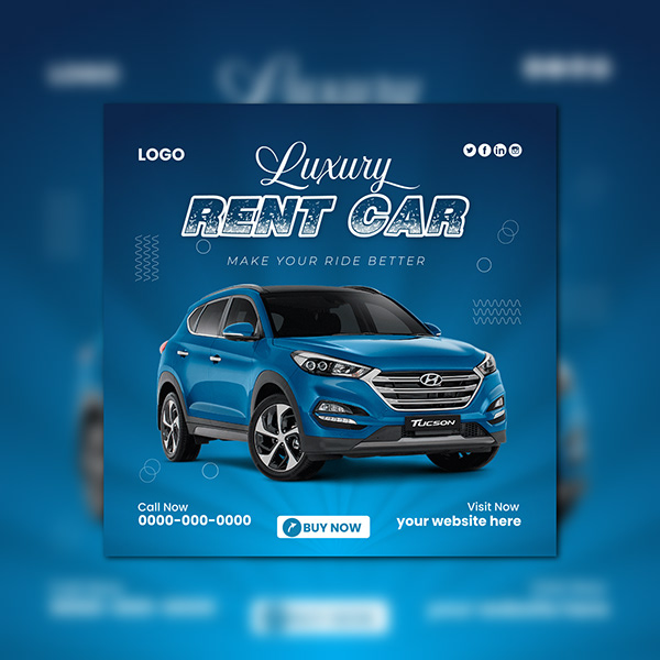 Luxury Rent Car Social Media post design