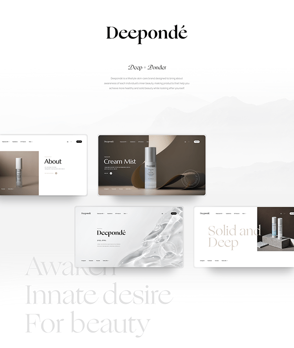 Deepondé PC & Mobile Web UX/UI Design