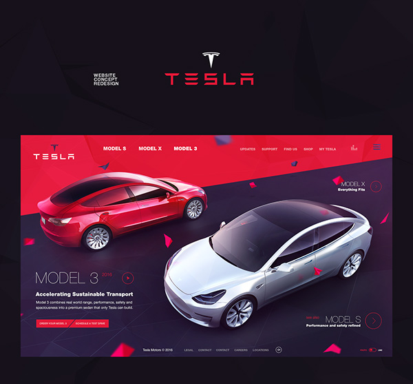 Tesla Website Concept