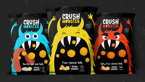 Crush Monster Puffs Packaging