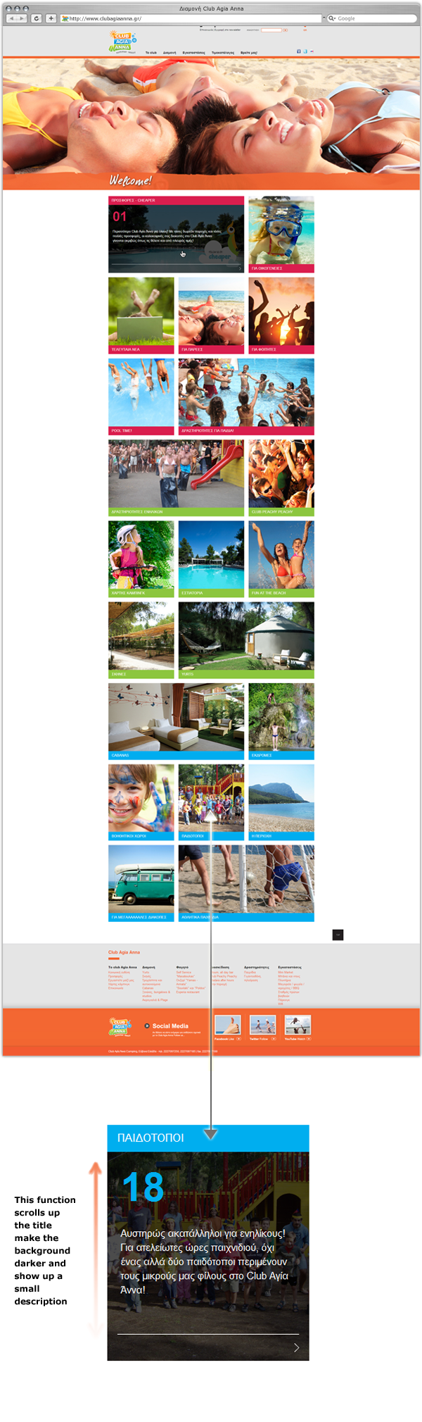 html5 css3 JavaScript club anna summer camp summer camp summer resort Pool Fun Υurts Esperia restaurant cabañas bungalows και studios
