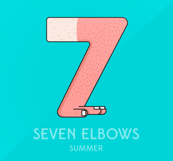 logo elbow Christmas Halloween zombie racism winter valentine arm body seven number numbers.funny seven elbows