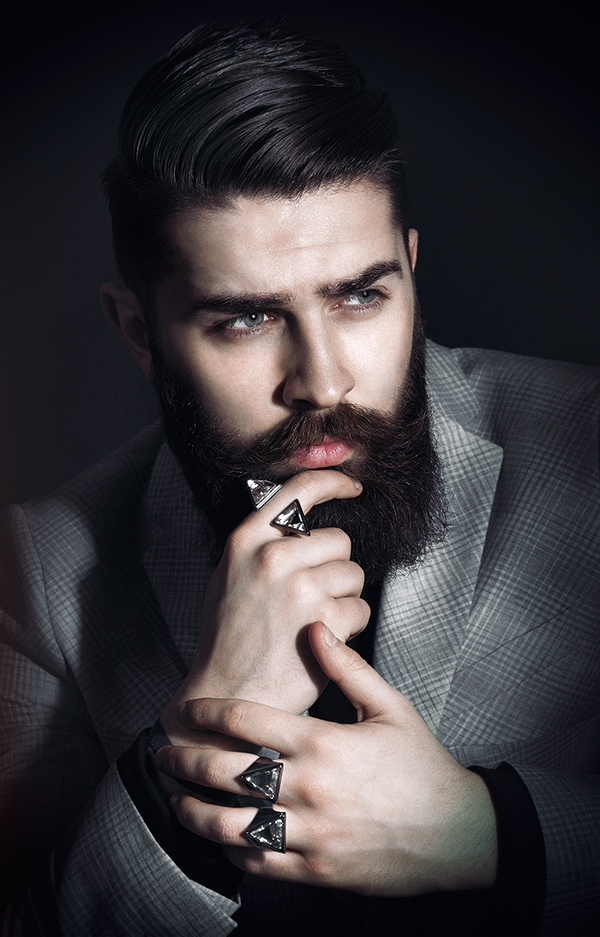 suit Jewellery georgia wiseman chris john millington male model beard fashion photography styling  studio