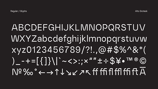 Alto Grotesk - A Typeface By Hi Jack Sandals