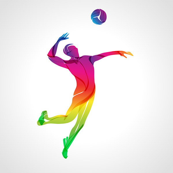 Volleyball Wavy Silhouettes on Behance
