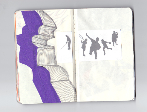 Moleskin collage sketch Typ Picture experiment