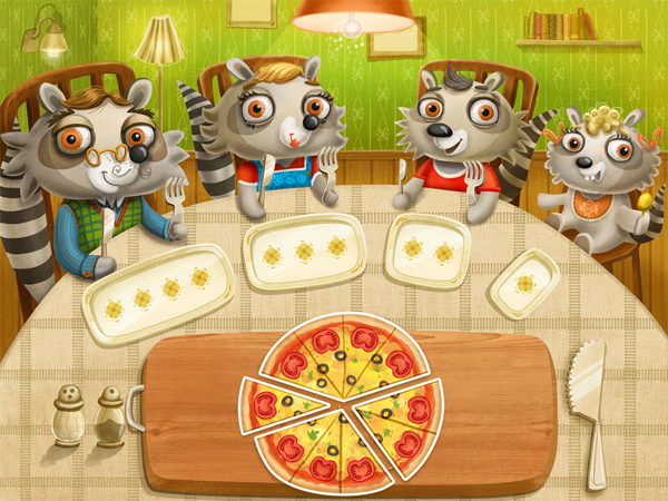 raccoon app application animals tree house characters juniors toddlers children