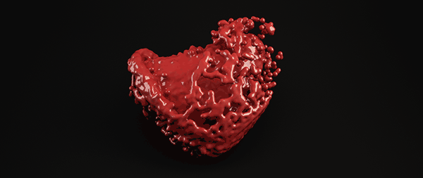 heart Liquid light room amore 3D blood