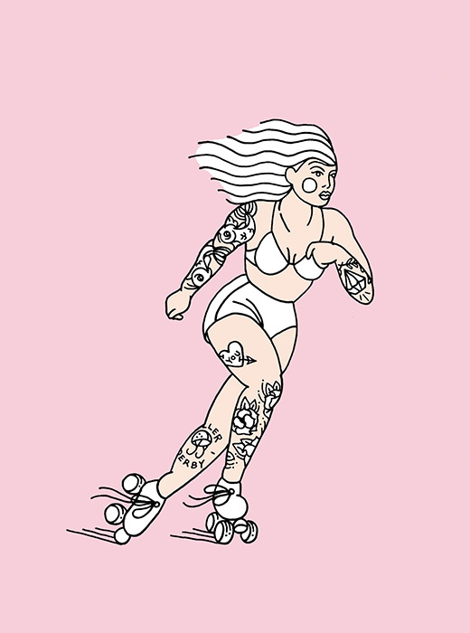 girls wheels magazine roller fixie skate Bike LONGBOARD tattoo ink ride velo tandem