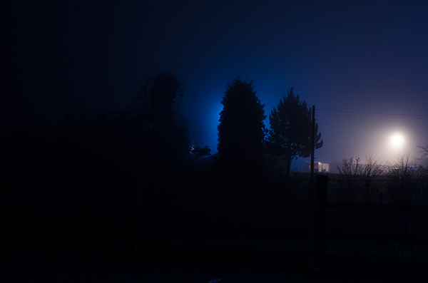 fog mist light night Landscape
