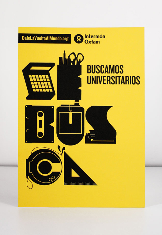 Intermón Oxfam branding  illustrations campaign custom type