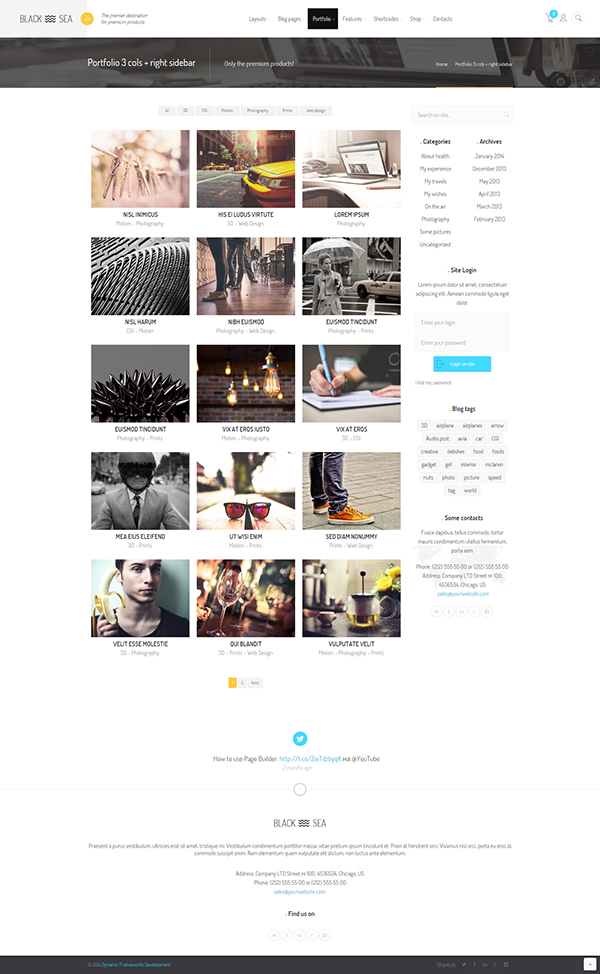 Website Webdesign clean corporate creative modern parallax portfolio Responsive Woocommerce