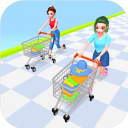 art cart girls hyper casual hypercasual mobile game Racing Shopping shopping cart woman