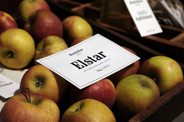 farmer bootles market letterpress fruits organic labels