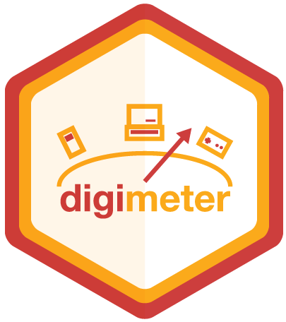 Digimeter  report poster icons flanders flemish ict ANNUAL Media Usage Mascots mobile